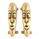 Golden Tribal Man Face Brass Door Handles In Pair