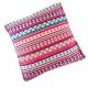 Pink Acrylic Cotton Handloom Cushion Cover