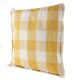 Yellow Plaid Square Decorative Throw Cushion Cover