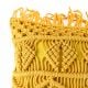 Yellow Square Macrame Boho Cushion Cover