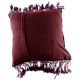 Purple Cotton Decorative Fringe Macrame Cushion Cover