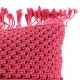 Red Macrame Cotton Cushion Cover
