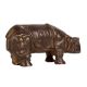 Brass Wildlife Rhino Figurine