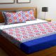 Multicolored Cotton 1 Double Bedsheet With 2 Pillow Covers
