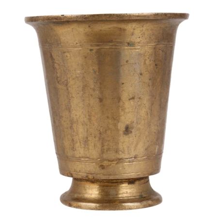 Vintage Brass Glass Vase