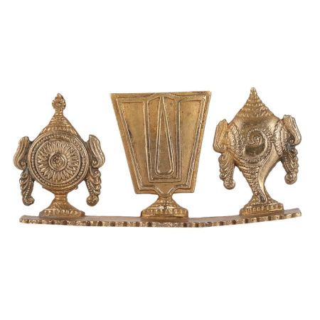 Brass Shankhu and Chakra Idol