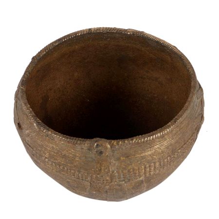 Brass Dhokra Bowl from Orissa For Rice Measurement