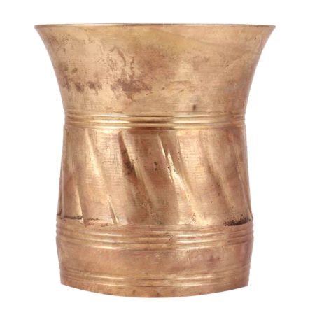 Brass Tumbler Glass In Antique Finish