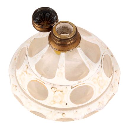 Glass Perfume Bottle With Brass Cap