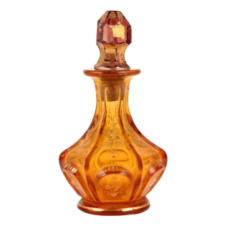 Amber Glass Ornamental Bottle For Perfume and Essential Oils