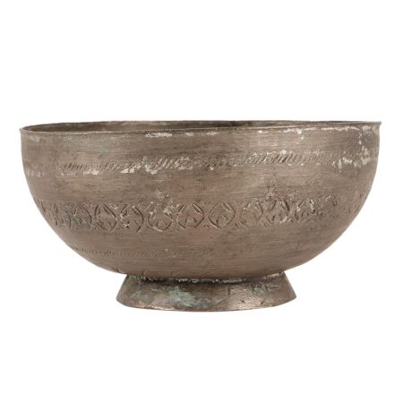 Indian Brass Bowl In Dark Finish