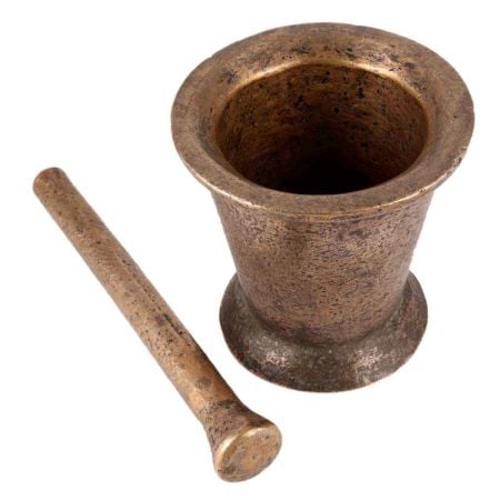 Brass Mortar And Pestle In Dark Finish