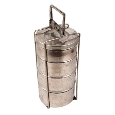 Brass Tiffin Box With 4 Compartments