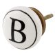 B Flat Alphabet Ceramic Drawer Knob