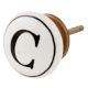 C Flat Alphabet Ceramic Drawer Knob