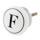 F Flat Alphabet Ceramic Drawer Knob