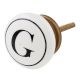 G Flat Alphabet Ceramic Drawer Knob