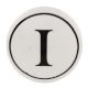 I Flat Alphabet Ceramic Drawer Knob