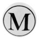 M Flat Alphabet Ceramic Drawer Knob