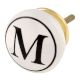 M Flat Alphabet Ceramic Drawer Knob
