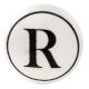 R Flat Alphabet Ceramic Drawer Knob