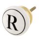 R Flat Alphabet Ceramic Drawer Knob