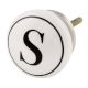 S Flat Alphabet Ceramic Drawer Knob