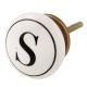 S Flat Alphabet Ceramic Drawer Knob