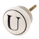 U Flat Alphabet Ceramic Drawer Knob