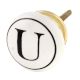 U Flat Alphabet Ceramic Drawer Knob