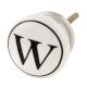 W Flat Alphabet Ceramic Drawer Knob