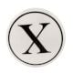 X Flat Alphabet Ceramic Drawer Knob
