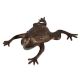 Brass Frog Figurine In Black Finish