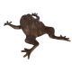 Brass Frog Figurine In Black Finish