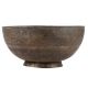 Handmade Brass Bowl With Faded Floral Pattern
