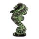 Brass Sea Horse Nautical Door Handle In Green Patina Finish