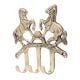 Two Horse Brass Key Holder In Nickle Finish