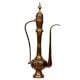 Old Brass Surahi Ewer With Etched Floral Design