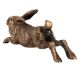 Brass Running Rabbit Figurine