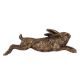 Brass Running Rabbit Figurine