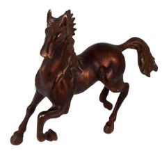 Brass Galloping Statue In Copper Finish