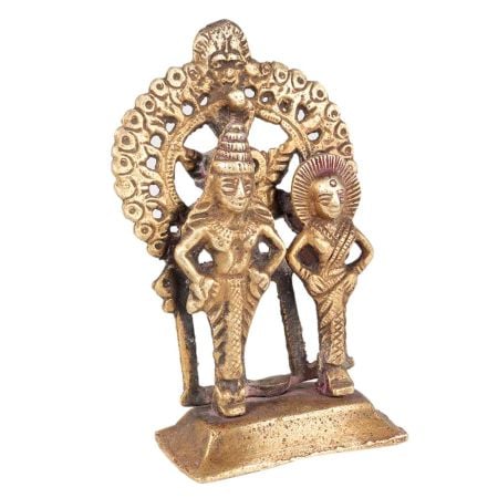 Brass Lord Bhagwan Vishnu Narayan and Laxmi Statue