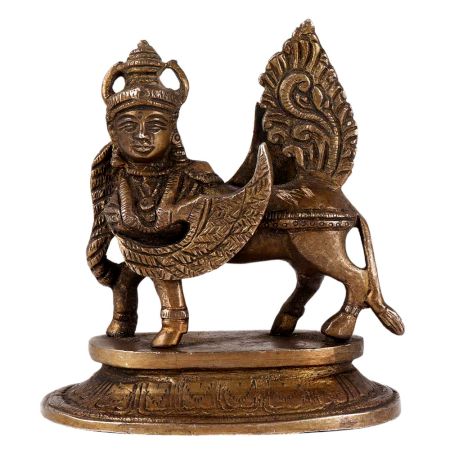 Brass Kamdhenu Cow Idol
