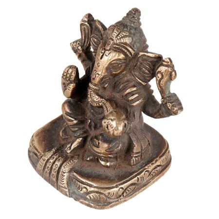 Mangal Murti Lord Ganesha Statue Sitting on Singhasan