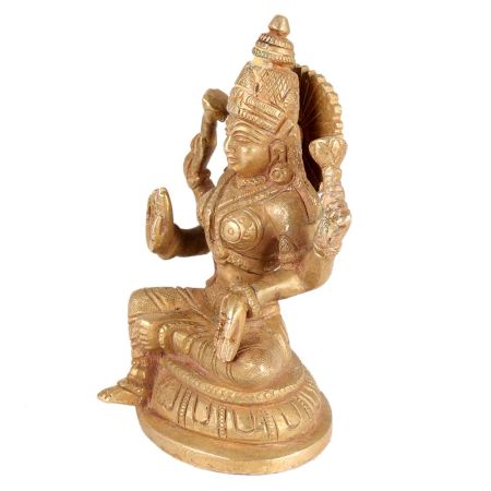 Brass Laxmi Goddess Of Wealth Statue