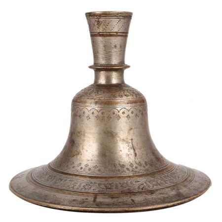 Brass Hukka Base Pot with Engraving