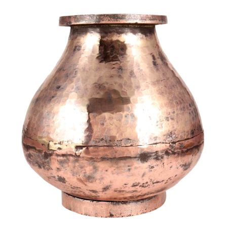 Old Hand Hammered Copper Water Pot