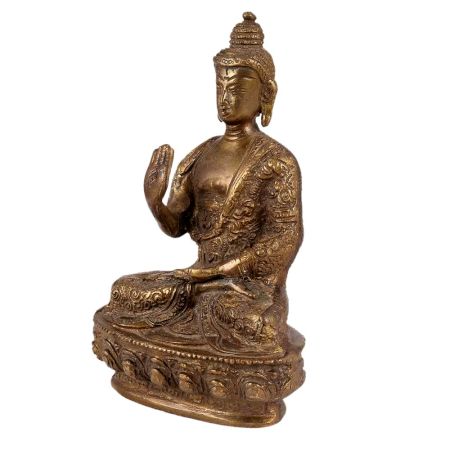 Brass Ashirwad Mudra Buddha Statue