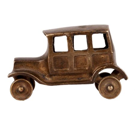 Brass Toy Car For Decoration With Dark Patina