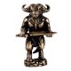 Brass Underworld Guardian Ox Statue Holding A Sword